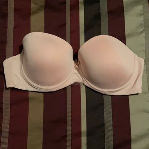 Strapless clear back bra.